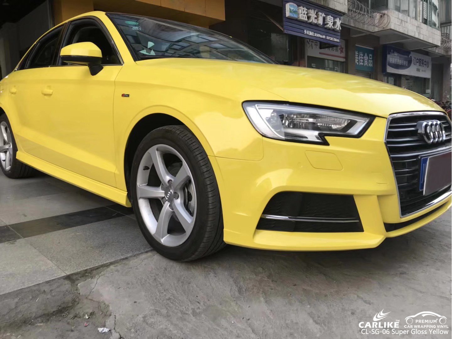 CARLIKE CL-SG-06 SUPER GLOSS YELLOW VINYL AUDI WRAPPING - CARLIKE WRAP