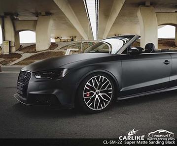 CARLIKE CL-SM-22 super matte sanding black high polymeric with double casting vinyl for audi Greece - CARLIKE WRAP
