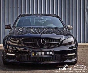 CARLIKE CL-SV-01 super gloss crystal black vinyl for mercedes benz - CARLIKE WRAP
