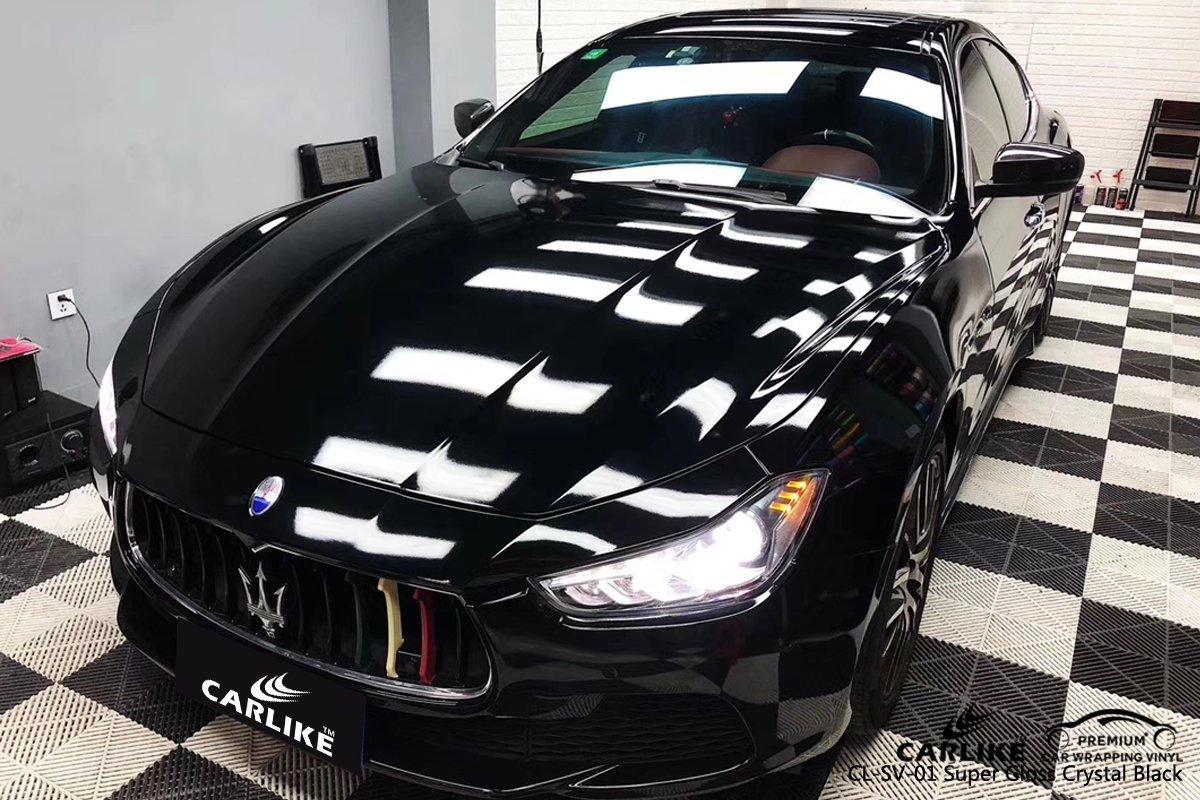 CARLIKE CL-SV-01 SUPER GLOSS CRYSTAL BLACK VINYL For Wrap Car - CARLIKE WRAP