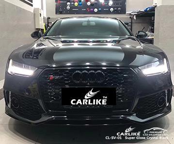 CARLIKE CL-SV-01 super gloss crystal black vinyl low-viscosity glue car wrap Dublin Ireland - CARLIKE WRAP