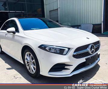 CARLIKE CL-SV-02 super gloss crystal white vinyl for mercedes-benz - CARLIKE WRAP