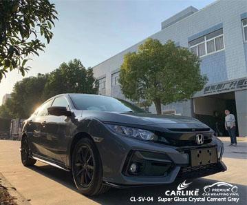 CARLIKE CL-SV-04 super gloss crystal cement grey car wrapping film for Honda - CARLIKE WRAP