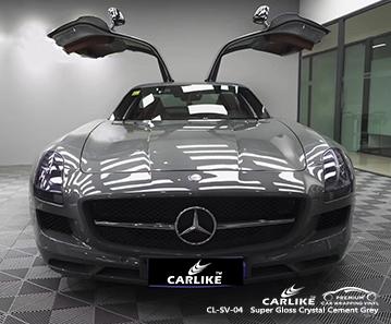 CARLIKE CL-SV-04 super gloss crystal cement grey vinyl good conformity wraps Trondheim Norway - CARLIKE WRAP