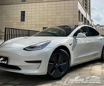 CARLIKE CL-SV-05 super gloss crystal nardo grey vinyl super stretch wraps for car Uganda - CARLIKE WRAP