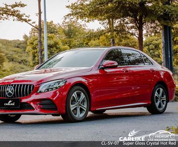 CARLIKE CL-SV-07 super gloss crystal hot red vinyl for mercedes-benz - CARLIKE WRAP