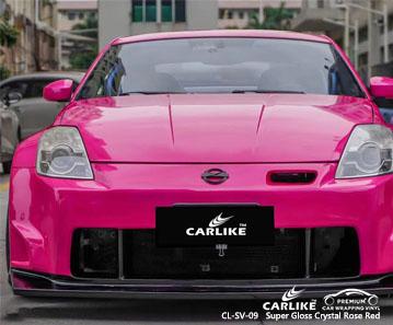 CARLIKE CL-SV-09 super gloss crystal rose red vinyl wrap for nissan - CARLIKE WRAP