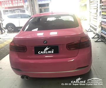 CARLIKE CL-SV-10 super gloss crystal hot pink vinyl for bmw - CARLIKE WRAP