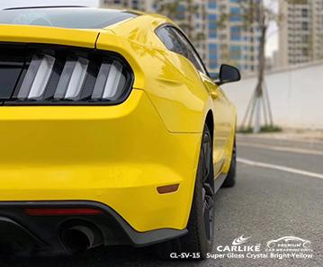 CARLIKE CL-SV-15 super gloss crystal bright yellow vinyl removable car films Kansas United States - CARLIKE WRAP