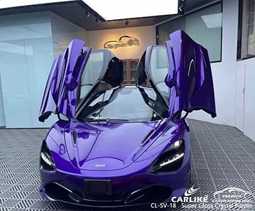 CARLIKE CL-SV-18 super gloss crystal purple vinyl for mclaren Denmark - CARLIKE WRAP