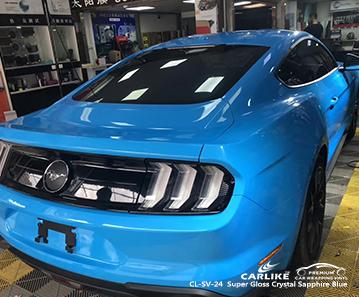 CARLIKE CL-SV-24 super gloss crystal sapphire blue vinyl long durability vehicle wraps Norway - CARLIKE WRAP