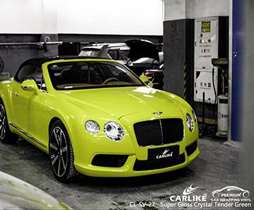 CARLIKE CL-SV-27 super gloss crystal tender green recoverable vinyl for bentley Qatar - CARLIKE WRAP