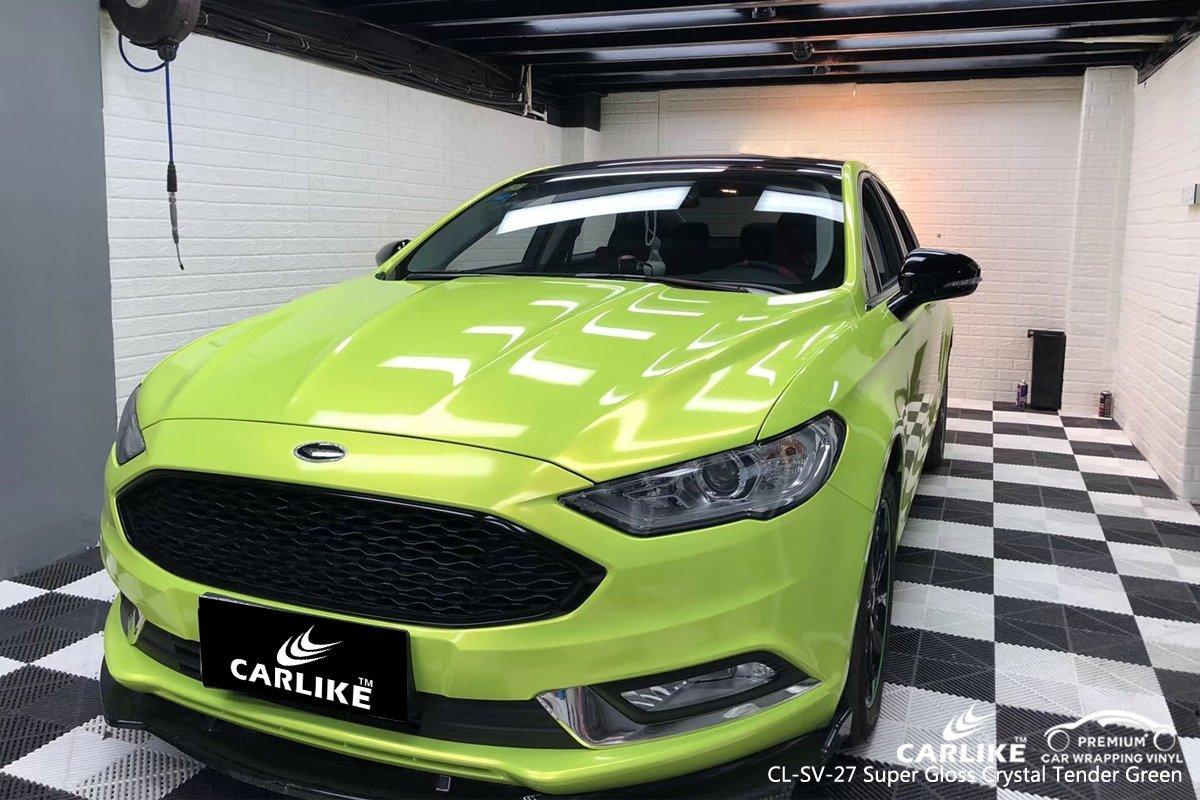 CARLIKE CL-SV-27 SUPER GLOSS CRYSTAL TENDER GREEN VINYL For Car Wrap - CARLIKE WRAP