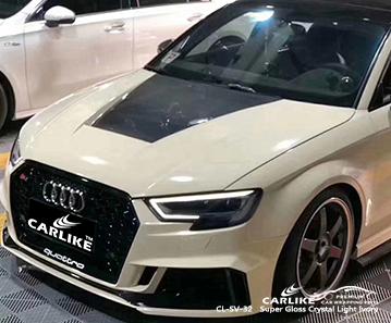 CARLIKE CL-SV-32 super gloss crystal light ivory vinyl easy to install for car Belgium - CARLIKE WRAP