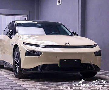 CARLIKE CL-SV-32 super gloss crystal light ivory vinyl for xpeng - CARLIKE WRAP