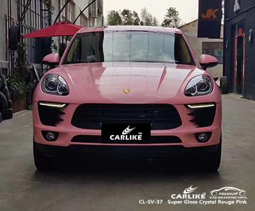 CARLIKE CL-SV-37 super gloss crystal rouge pink high polymer pvc vinyl Malta - CARLIKE WRAP