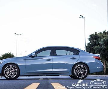 CARLIKE CL-SV-40 super gloss crystal porcelain blue vinyl for infiniti - CARLIKE WRAP