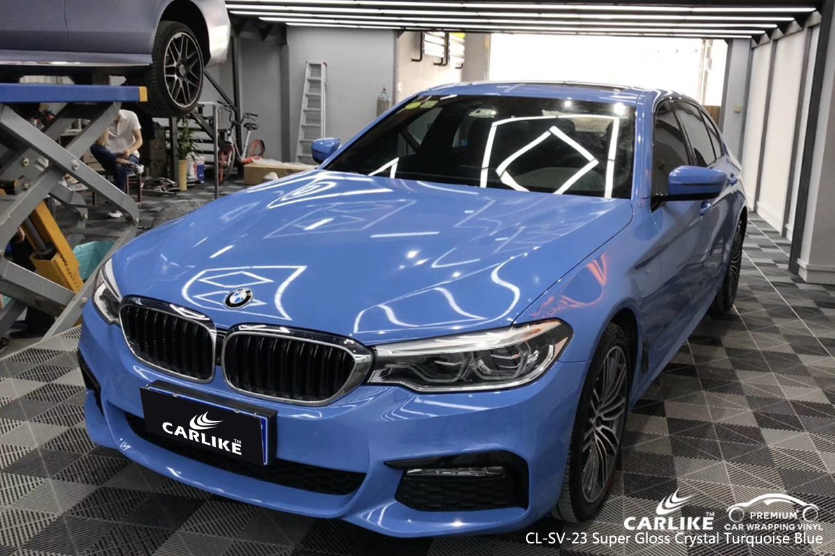 qurul　ブルー23インチ CARLIKE SCL-SV-23 UPER GLOSS CRYSTAL TURQUOISE BLUE VINYL For BMW