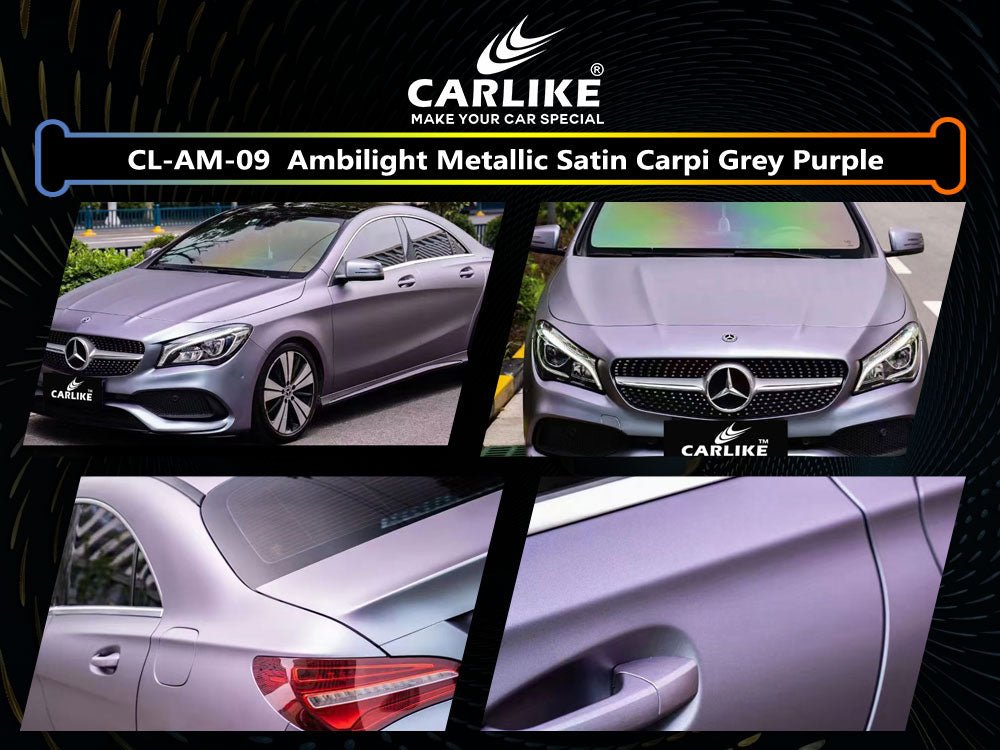 CL-AM-09 AMBILIGHT METALLIC SATIN CARPI GREY PURPLE VINYL FOR BENZ - CARLIKE WRAP