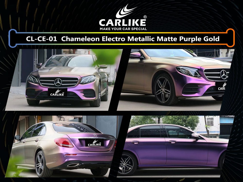 CL-CE-01 CHAMELEON ELECTRO METALLIC MATTE PURPLE GOLD VINYL FOR BENZ - CARLIKE WRAP