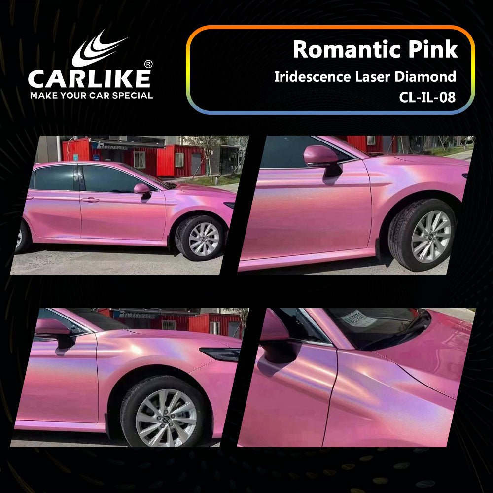 CL-IL-08 IRIDESCENCE LASER DIAMOND ROMANTIC PINK VINYL FOR HONDA - CARLIKE WRAP