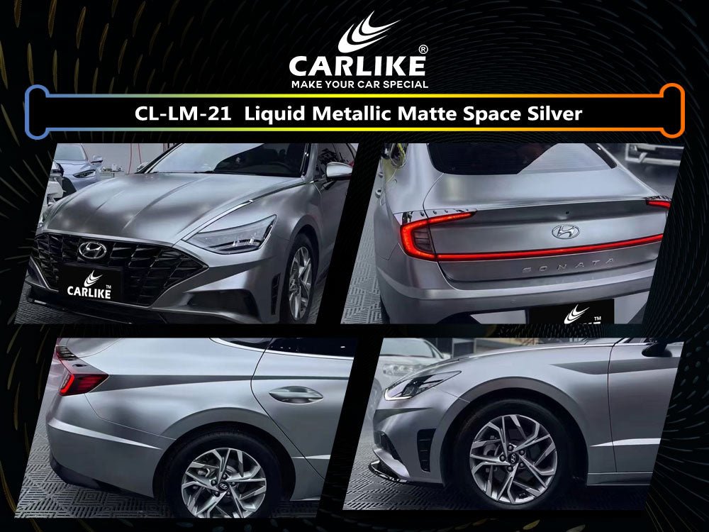 CL-LM-21 LIQUID METALLIC MATTE SPACE SILVER VINYL FOR HYUNDAI - CARLIKE WRAP