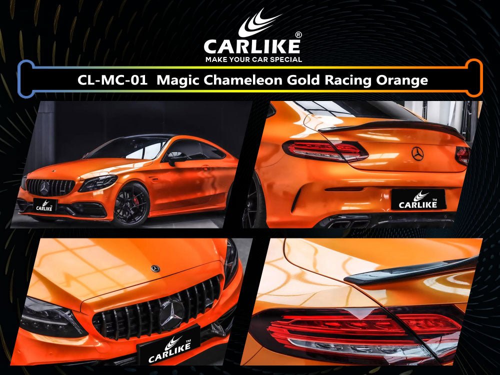 CL-MC-01 MAGIC CHAMELEON GOLD RACING ORANGE VINYL FOR BENZ - CARLIKE WRAP