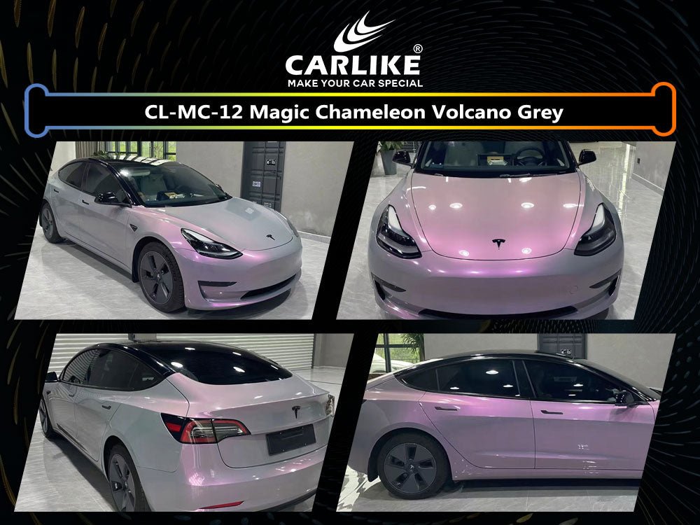CL-MC-12 MAGIC CHAMELEON VOLCANO GREY VINYL FOR TESLA CAR WRAP FACTORY SUPPLIER - CARLIKE WRAP