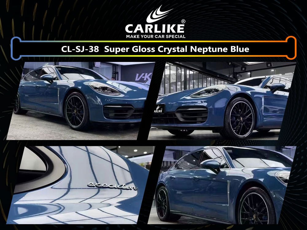 CL-SJ-38 SUPER GLOSS CRYSTAL NEPTUNE BLUE VINYL FOR BENZ - CARLIKE WRAP