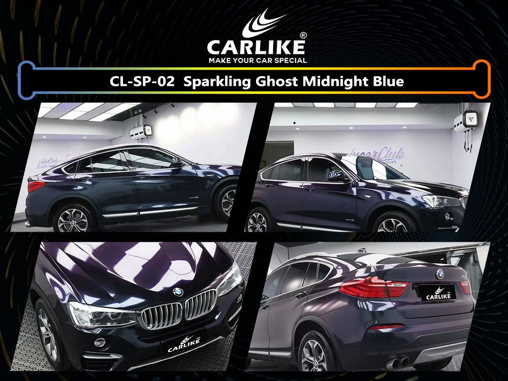 CL-SP-02 SPARKLING GHOST MIDNIGHT BLUE VINYL FOR BMW - CARLIKE WRAP