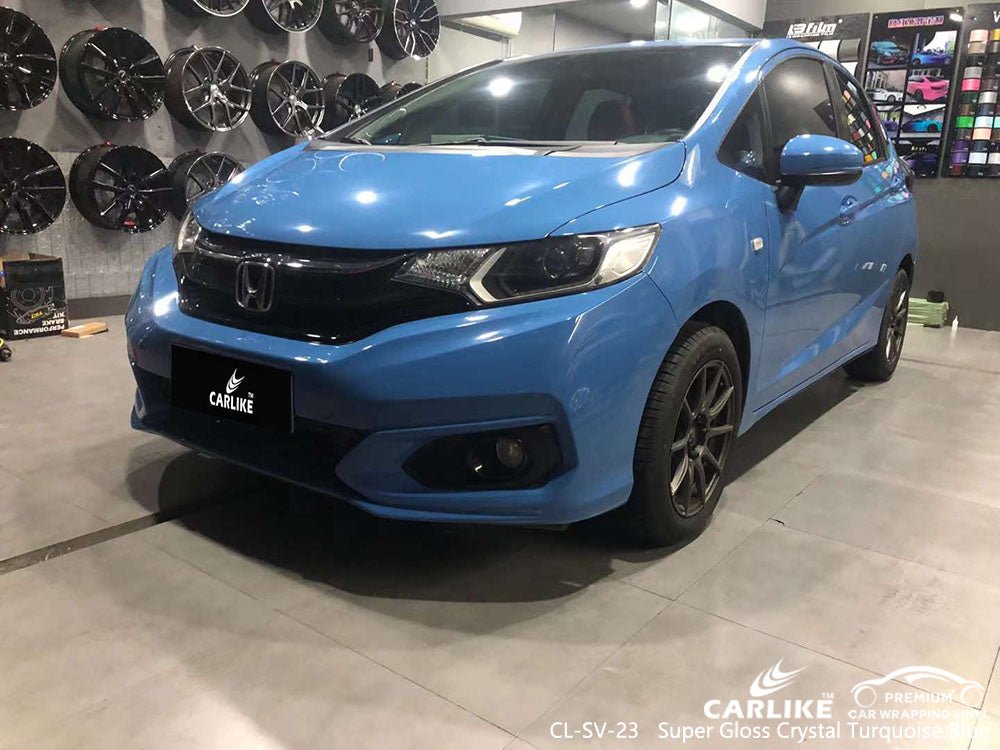 CL-SV-23 super gloss crystal turquoise blue vinyl for honda - CARLIKE WRAP