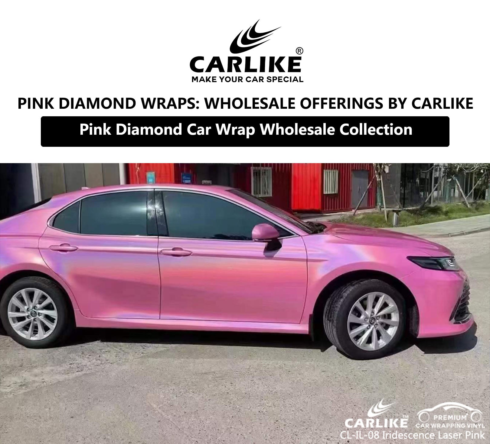 Luxurious Pink Diamond Wraps: Wholesale Offerings by CARLIKE - CARLIKE WRAP