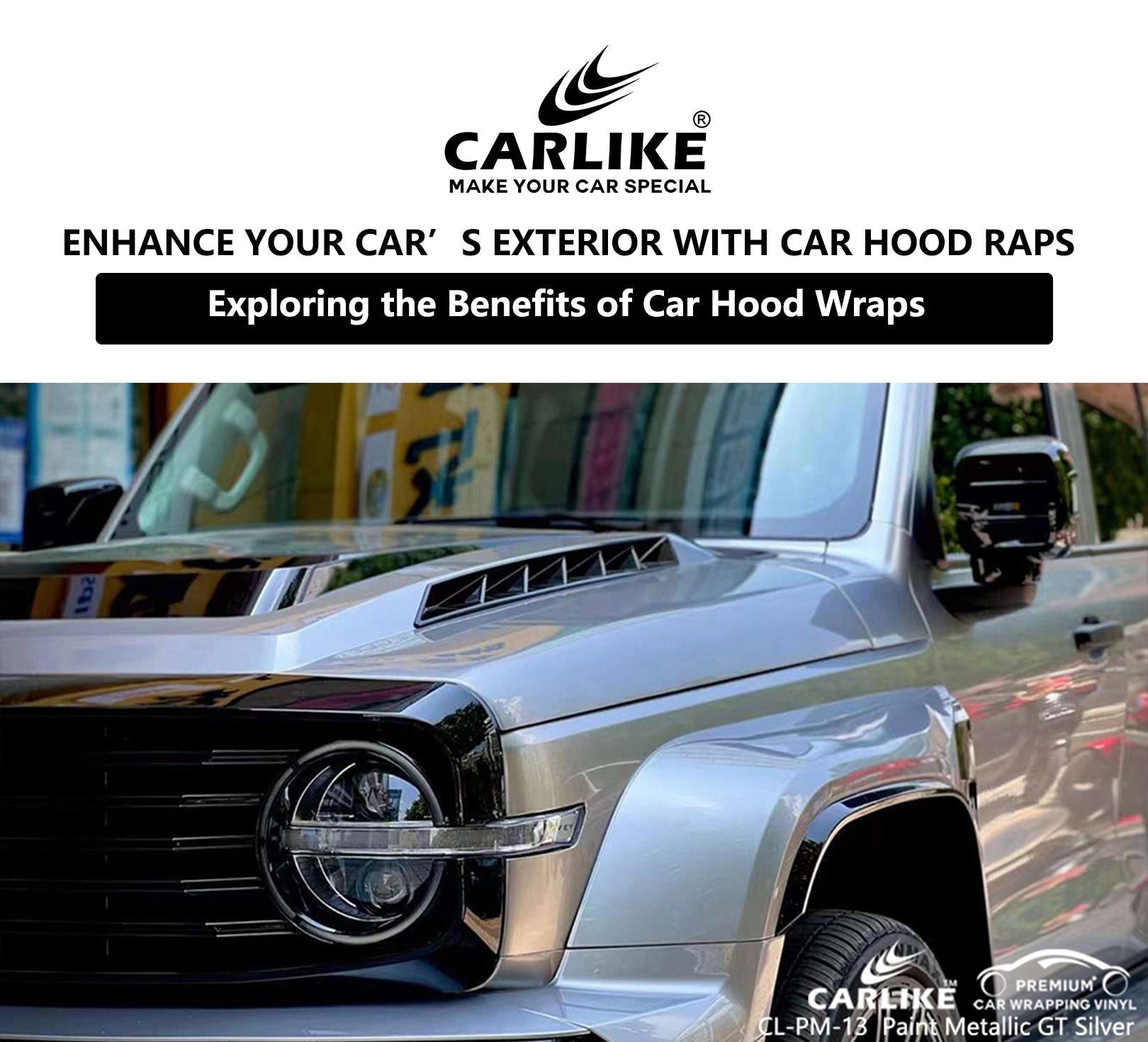Protect and Personalize: Exploring the Benefits of Car Hood Wraps for Car Owners - CARLIKE WRAP