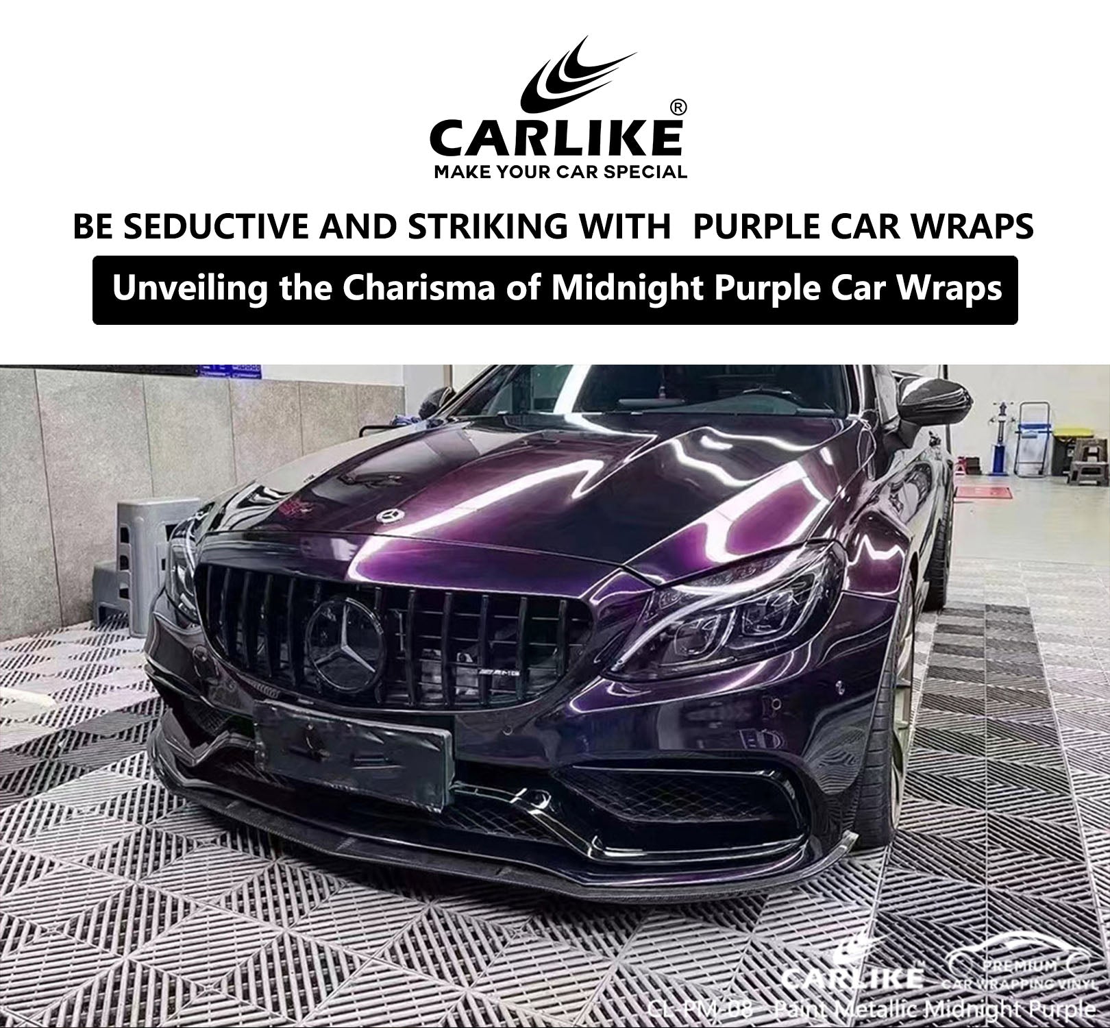 Seductive and Striking: Unveiling the Charisma of Midnight Purple Car Wraps - CARLIKE WRAP