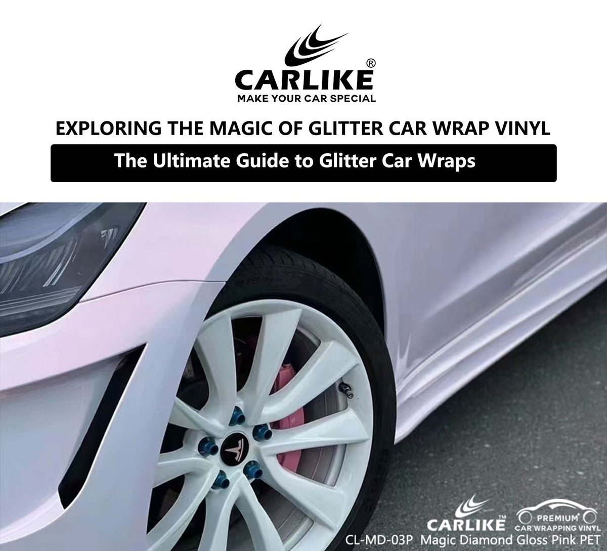 Shine On: Exploring the Magic of Glitter Car Wrap Vinyl – CARLIKE WRAP