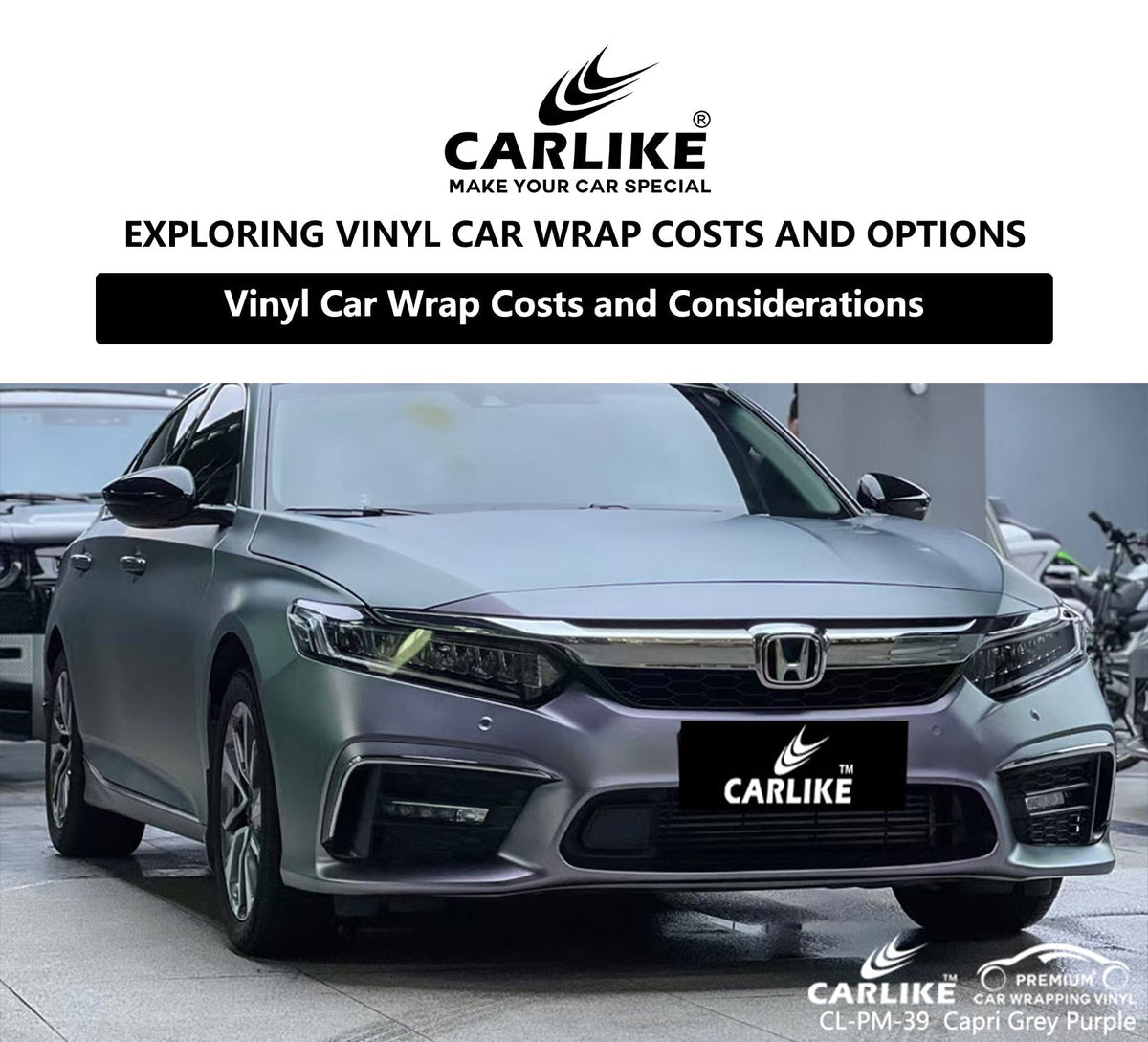Something important between vinyl car wrap and cost CARLIKE WRAP