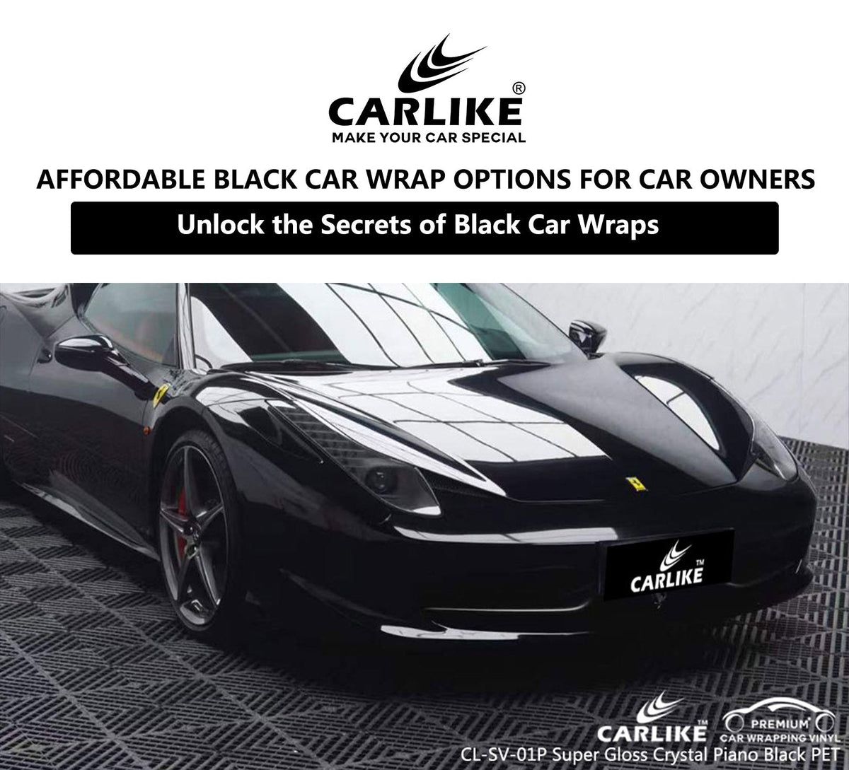 Aluminum Brushed Black Vinyl Wrap Car Supplier – CARLIKE WRAP