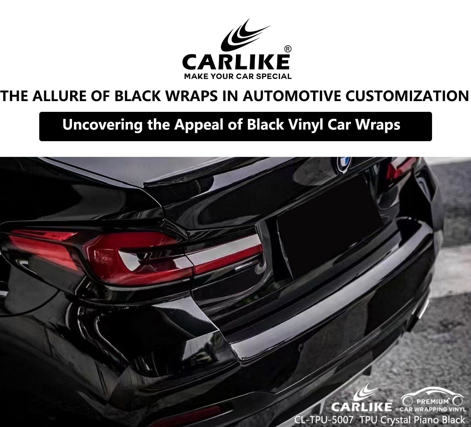 What Do You Know About Black Vinyl Car Wrap? - CARLIKE WRAP