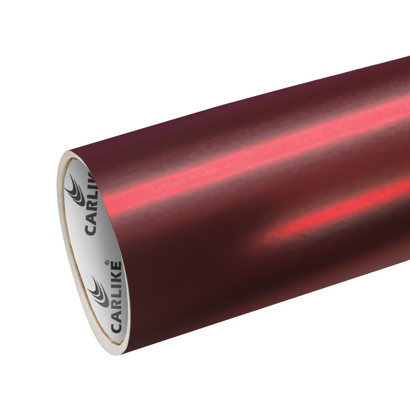CARLIKE CL-CH-01 Vinyle rouge romani métallisé super chromé