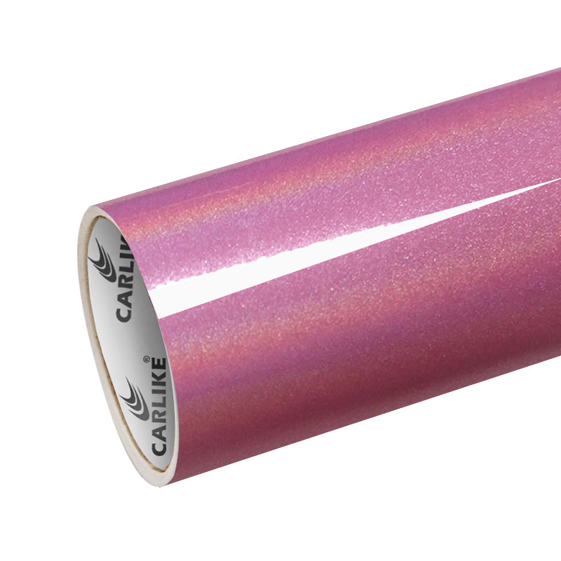 Iridescence Laser Diamond Romantic Pink Vinyl Wrapping Film