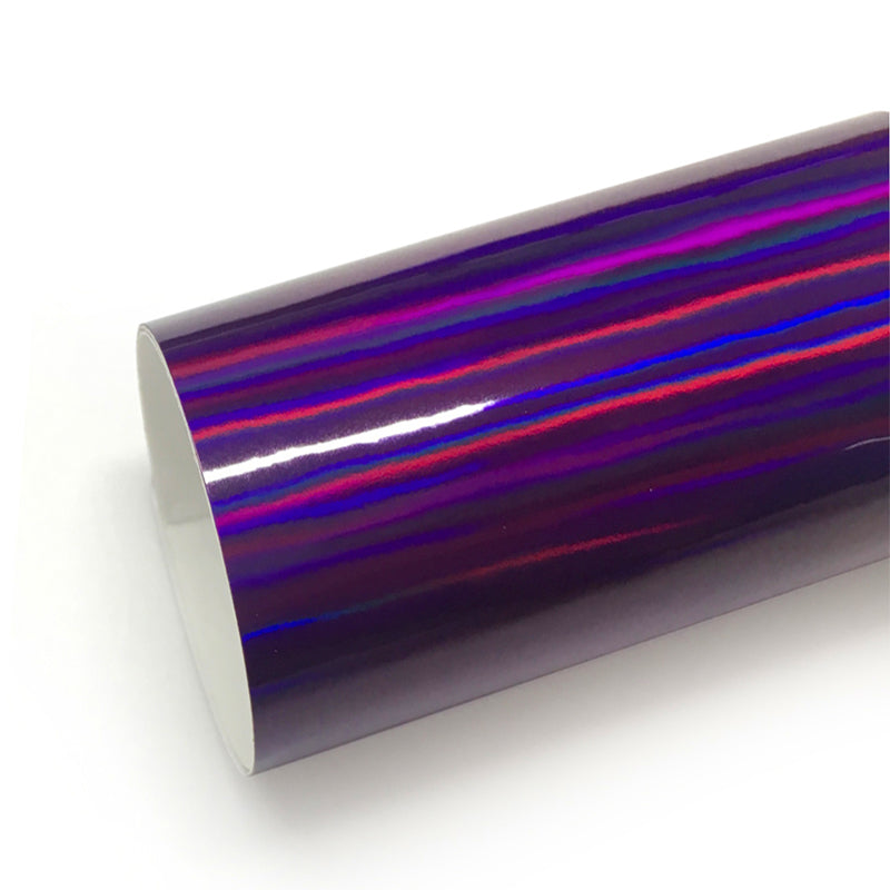 CARLIKE CL-LS-03 Chrome Laser Neo Holographique Violet Vinyle