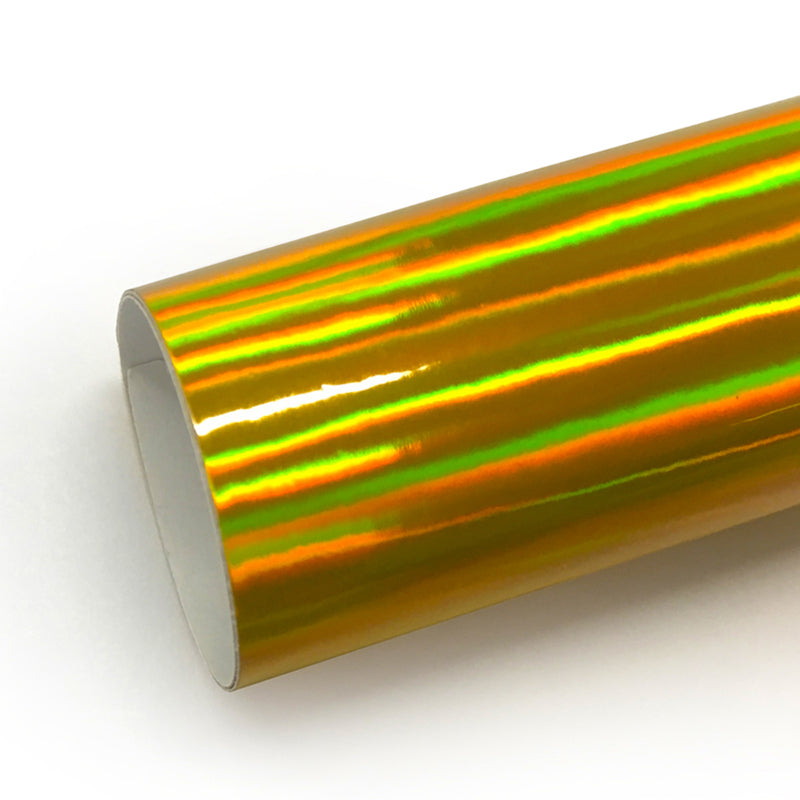 Chrome Laser Neo Holographic Gold Vinyl Supplier