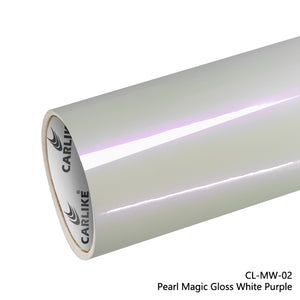 CARLIKE CL-MW-02 Pearl Magic Gloss White Purple Vinyl - CARLIKE WRAP