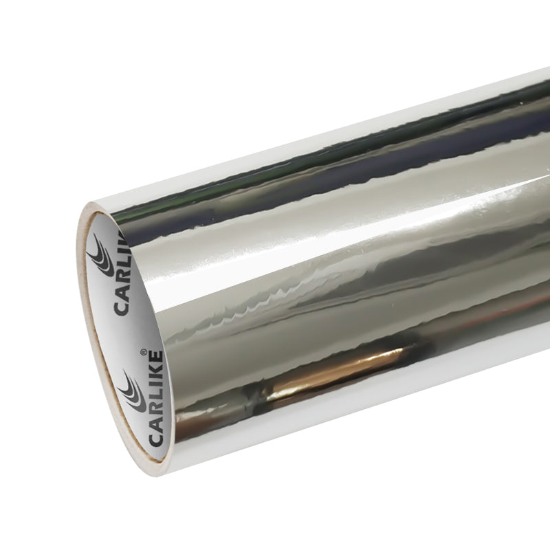 VOITURE SATIN MAT Chrome Métallique Argent Film Drapé Autocollant sans