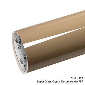 CARLIKE CL-SJ-55P Super Gloss Crystal Desert Yellow Vinyl PET Liner - CARLIKE WRAP