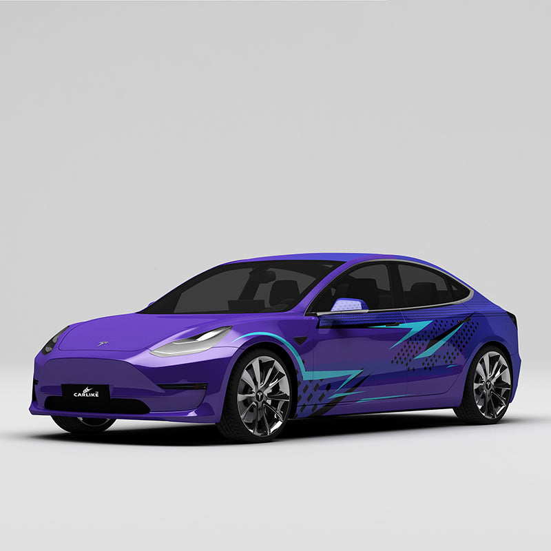 Le motif CARLIKE CL-DZ001 stimule le champ de bataille, impression de haute précision, emballage en vinyle personnalisé pour voiture