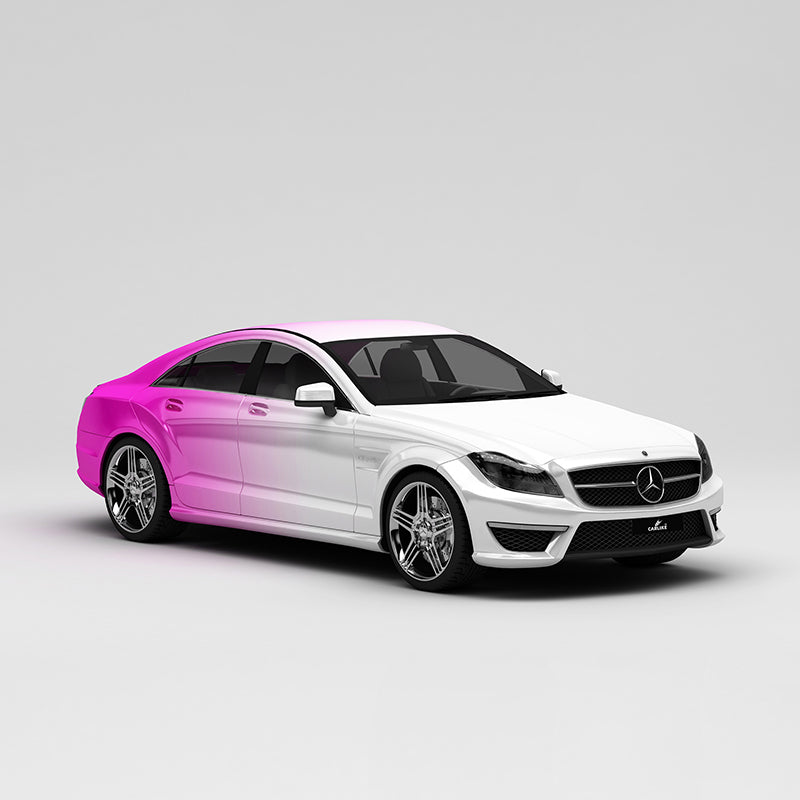 CARLIKE CL-JB004 Envoltura de vinilo para automóvil personalizada con impresión de alta precisión de color blanco a rojo rosa