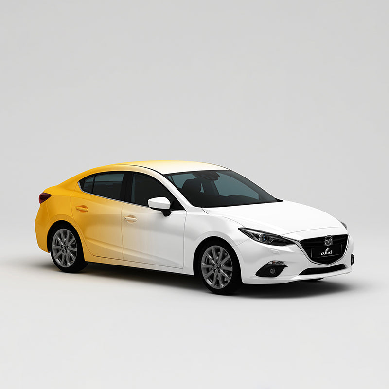 CARLIKE CL-JB005 blanc à orange impression de haute précision enveloppe de vinyle de voiture personnalisée