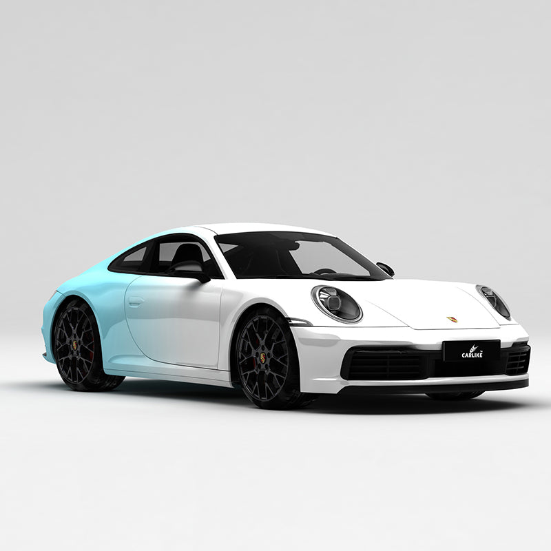 CARLIKE CL-JB011 Envoltura de vinilo para automóvil personalizada con impresión de alta precisión de color blanco a azul claro