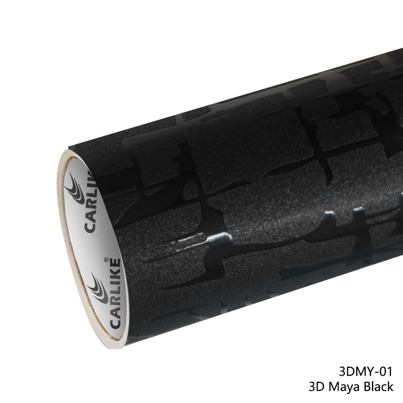 CARLIKE CL - 3DMY - 01 3D Maya Black Vinyl - CARLIKE WRAP